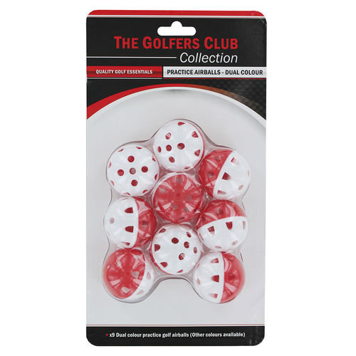 Golfers Club Airflow Practice BAlls - Red / White