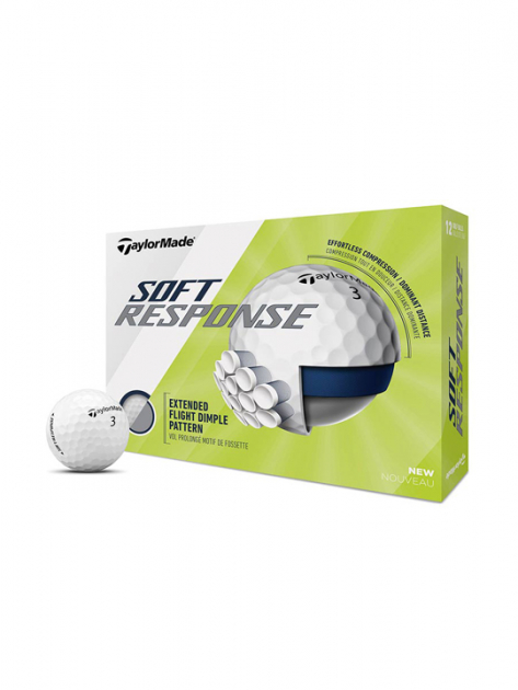 TAYLORMADE SOFT RESPONSE GOLF BALLS - 1 DOZEN WHITE