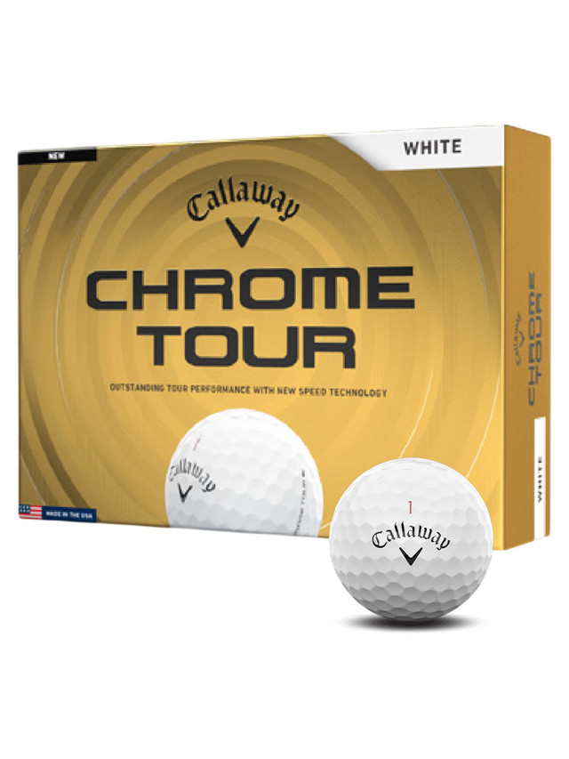 CALLAWAY CHROME TOUR WHITE -DOZEN
