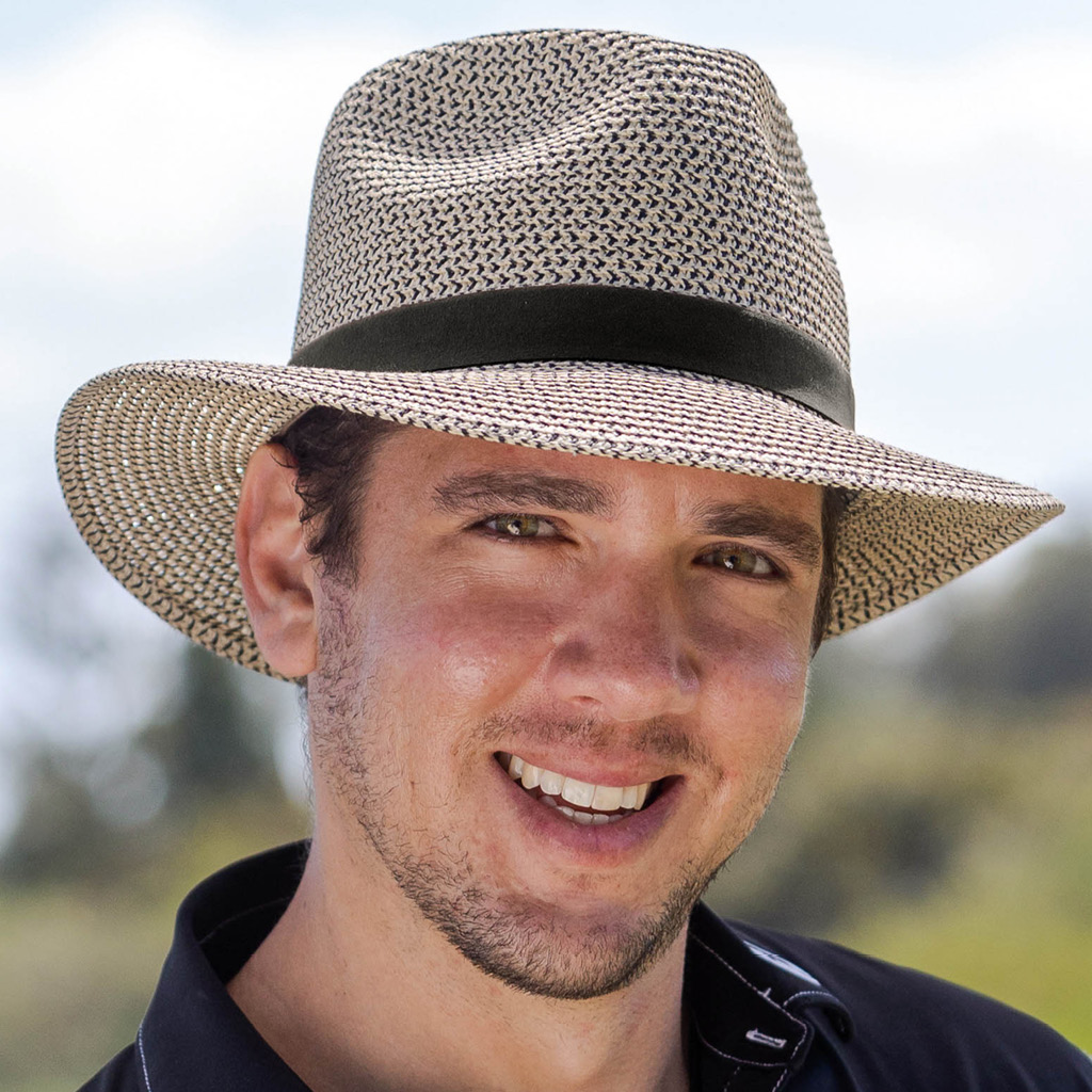 RIGON EV140 CHARLIE FEDORA HAT- IVORY/BLACK