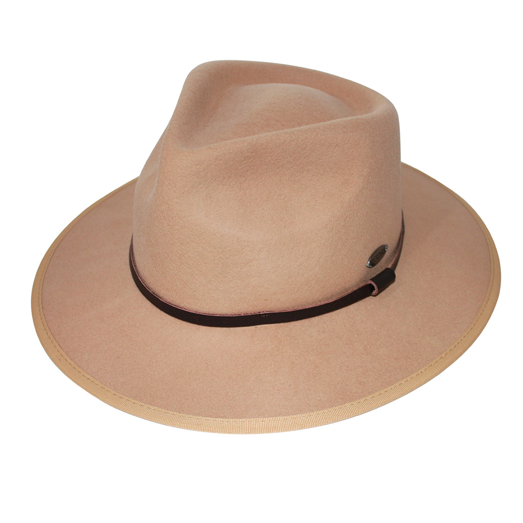 RIGON EV350 DUBBO FEDORA HAT- LT CAMEL
