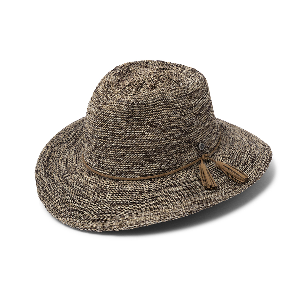 RIGON EV090 CAROLINE FEDORA HAT - LT BROWN