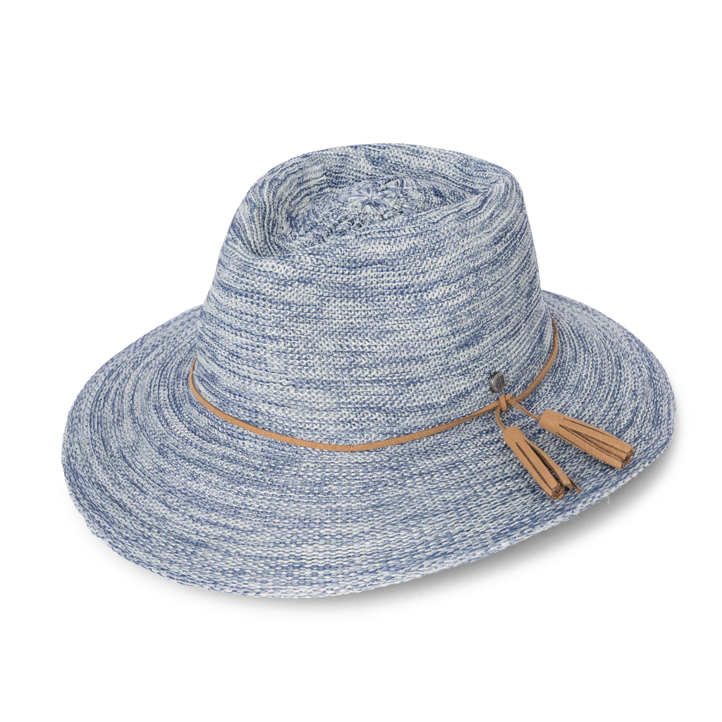 RIGON EV090 CAROLINE FEDORA HAT - LT BLUE